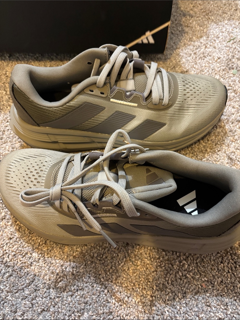 adidas Men's Olive Gray Athletic Running Shoes